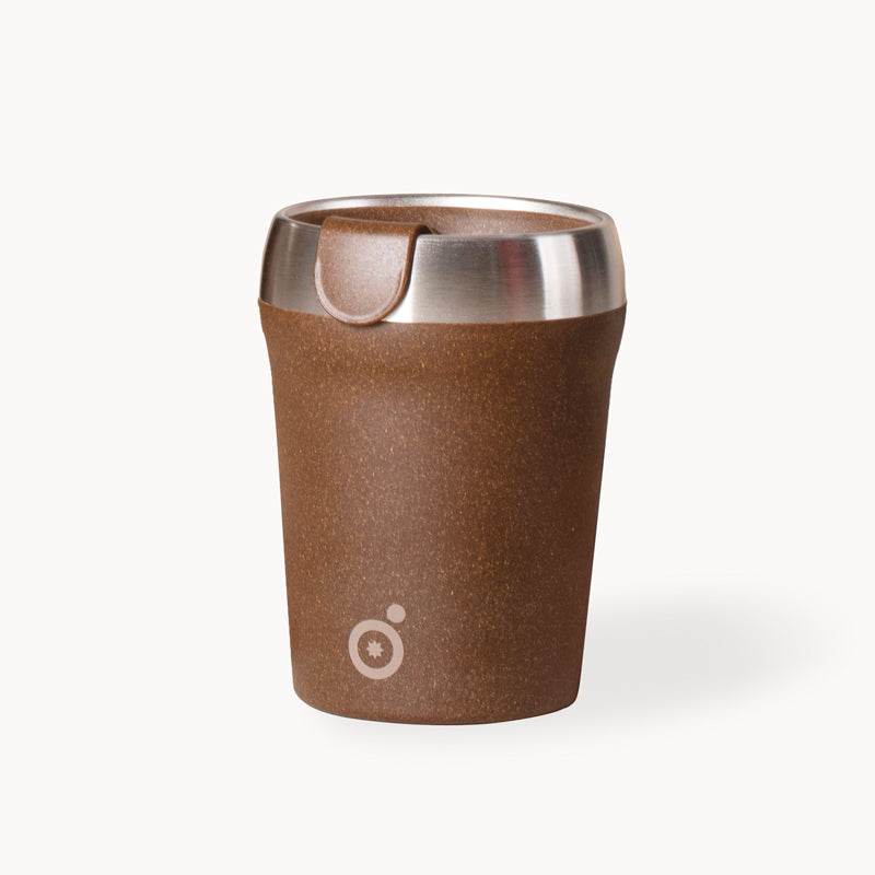 Chubby Coffee Cup – Double-Layer Travel Mug with Coffee Grounds Biobased Shell & 316L Stainless Steel Inner