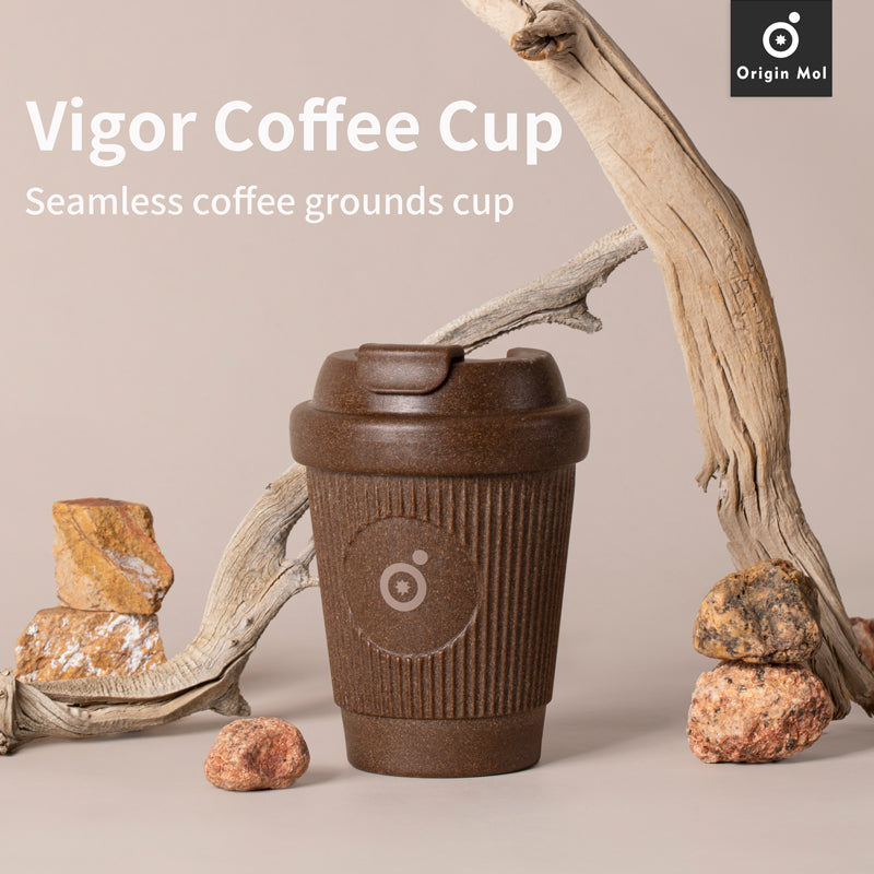 Vigor Coffee Cup – Lightweight Travel Cup with Coffee Grounds Material
