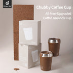 Chubby Coffee Cup – Double-Layer Travel Mug with Coffee Grounds Biobased Shell & 316L Stainless Steel Inner