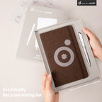 Eco Recycled Writing Set – Coffee Grounds & Shell Pen Notebook Set