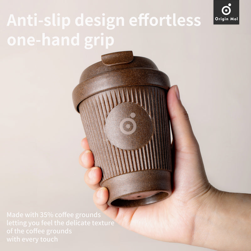Vigor Coffee Cup – Lightweight Travel Cup with Coffee Grounds Material