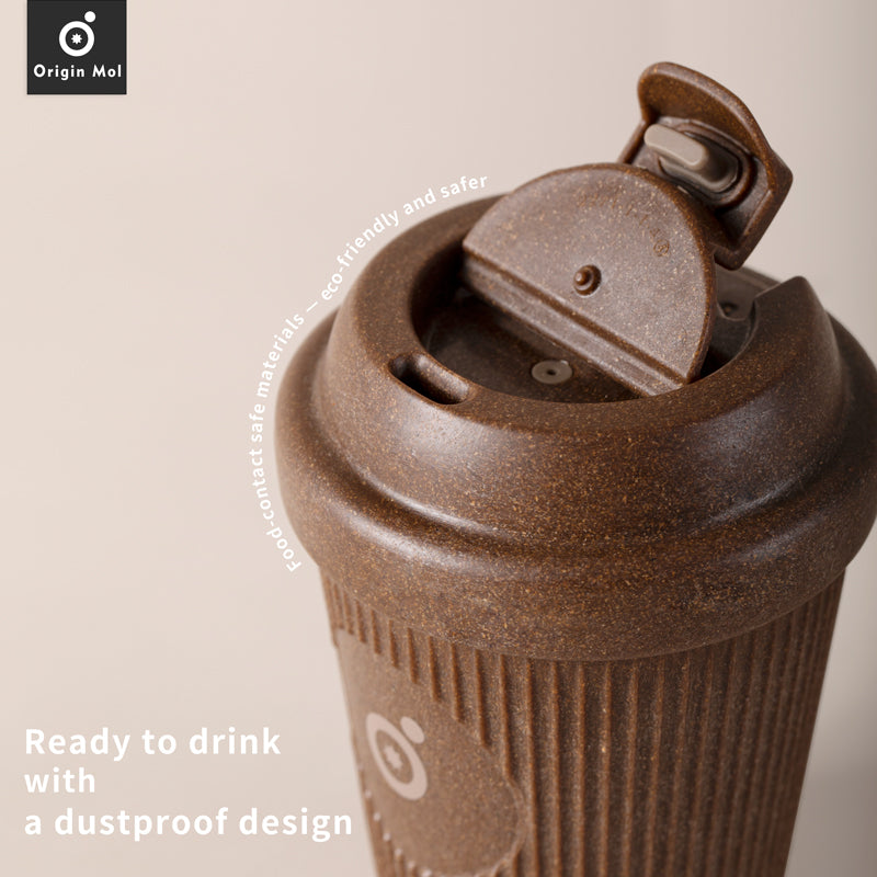 Vigor Coffee Cup – Lightweight Travel Cup with Coffee Grounds Material