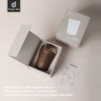 Chubby Coffee Cup – Double-Layer Travel Mug with Coffee Grounds Biobased Shell & 316L Stainless Steel Inner