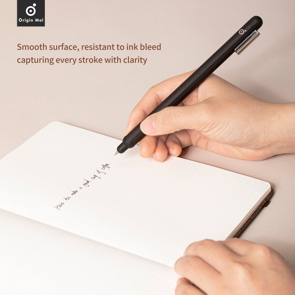 Coffee Grounds Notebook – Recycled Coffee Grounds Cover with Dot Grid Pages