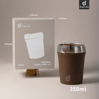 Chubby Coffee Cup – Double-Layer Travel Mug with Coffee Grounds Biobased Shell & 316L Stainless Steel Inner
